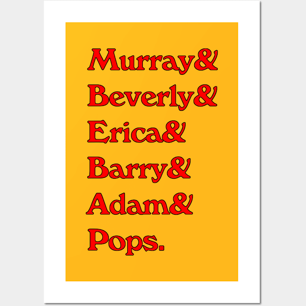 1980s TV Family List Wall Art by GloopTrekker